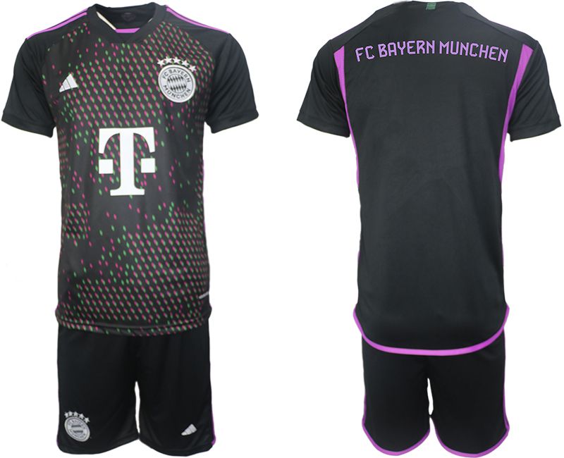 Men 2023-2024 Club Bayern Munich away black blank Soccer Jersey